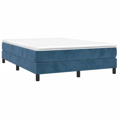 vidaXL Cadru de pat box spring, albastru închis, 140x190 cm, catifea