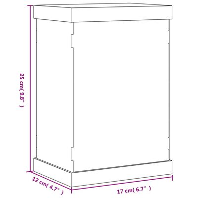 vidaXL Cutie de prezentare, transparent, 17x12x25 cm, acril