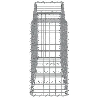 vidaXL Coșuri gabion arcuite 14 buc, 200x50x80/100 cm, fier galvanizat