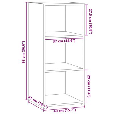 vidaXL Dulap, alb, 40x41x93 cm, lemn prelucrat