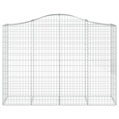 vidaXL Coș gabion arcuit, 200x50x140/160 cm, fier galvanizat