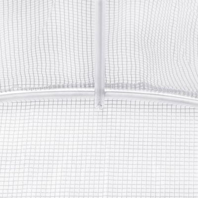 vidaXL Seră cu cadru din oțel, alb, 66 m², 22x3x2 m