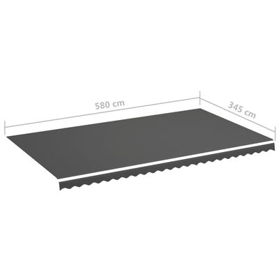 vidaXL Pânză de rezervă pentru copertină, antracit, 6x3,5 m