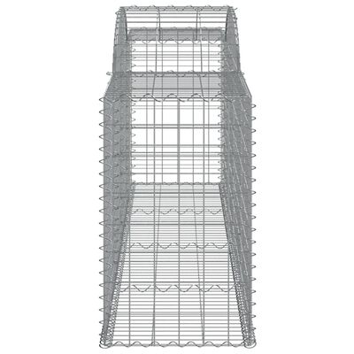 vidaXL Coșuri gabion arcuite 11 buc, 300x50x80/100 cm, fier galvanizat