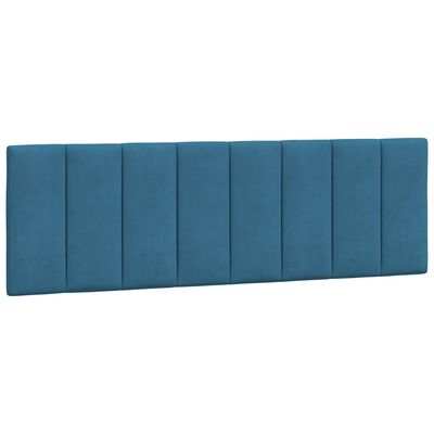 vidaXL Cadru de pat cu lumini LED, albastru, 160x200 cm, catifea