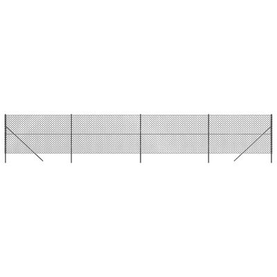 vidaXL Gard plasă de sârmă, antracit, 2x10 m