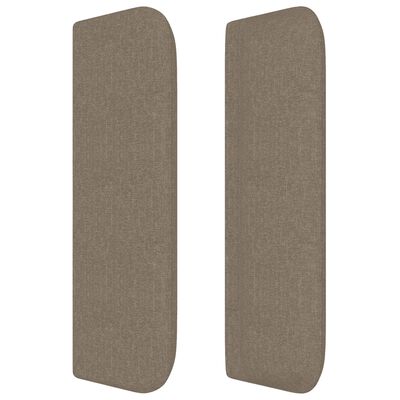 vidaXL Pat box spring cu saltea, gri taupe, 90x200 cm, textil