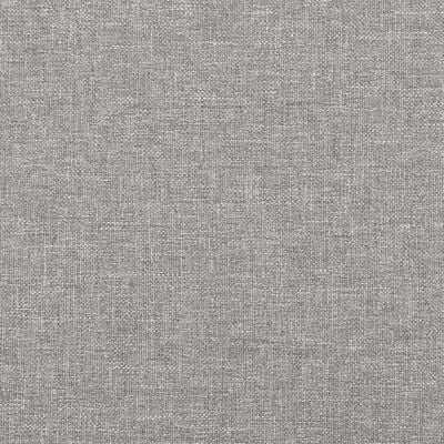 vidaXL Pat continental cu saltea, gri deschis, 80x200 cm, textil