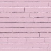 Noordwand Tapet „Good Vibes Brick Wall”, roz
