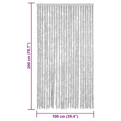 vidaXL Perdea pentru insecte, gri, 100x200 cm, chenille