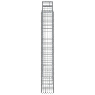 vidaXL Coșuri gabion arcuite 2 buc. 200x30x200/220 cm fier galvanizat