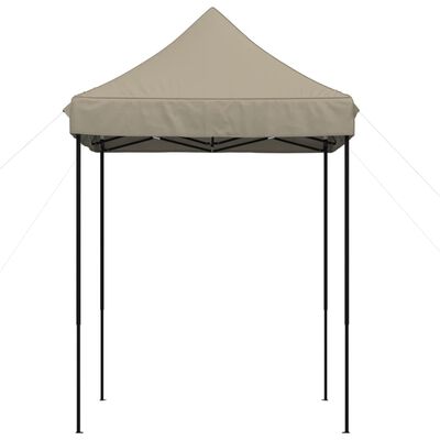 vidaXL Cort de petrecere pliabil Pop-Up, taupe, 200x200x306 cm