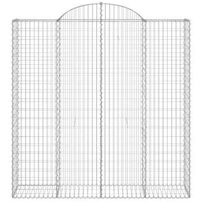 vidaXL Coșuri gabion arcuite, 15 buc 200x50x200/220cm, fier galvanizat