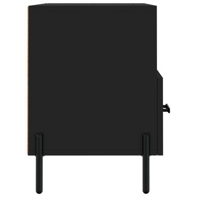 vidaXL Comodă TV, negru, 80x36x50 cm, lemn prelucrat