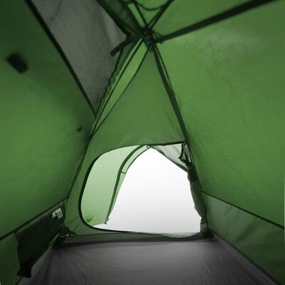 vidaXL Cort de camping cupolă pentru 2 persoane, verde, impermeabil