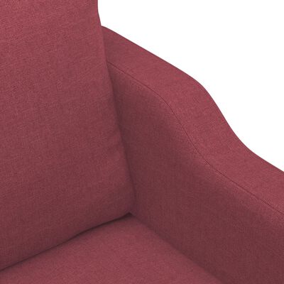 vidaXL Canapea cu 2 locuri, roșu vin, 140 cm, material textil