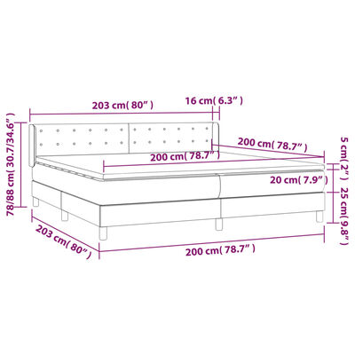 vidaXL Pat box spring cu saltea, roz, 200x200 cm, catifea