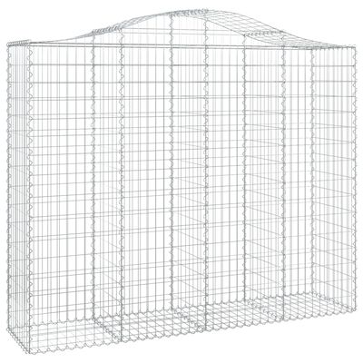 vidaXL Coșuri gabion arcuite 8 buc, 200x50x160/180 cm, fier galvanizat