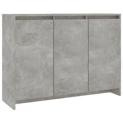 vidaXL Servantă, gri beton, 102x33x75 cm, lemn prelucrat