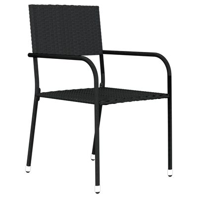 vidaXL Set de mobilier pentru grădină, 5 piese, negru