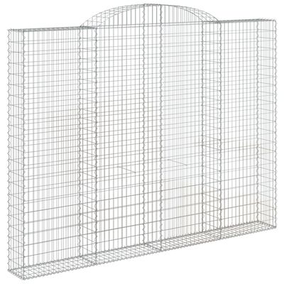 vidaXL Coșuri gabion arcuite 4 buc. 300x30x220/240 cm fier galvanizat