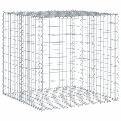 vidaXL Coș gabion cu capac, 100x100x100 cm, fier galvanizat