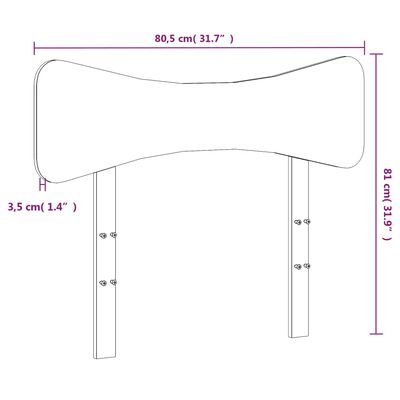 vidaXL Tăblie de pat, maro ceruit, 75 cm, lemn masiv de pin