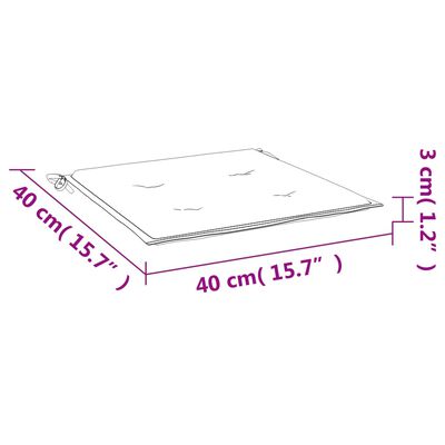 vidaXL Perne de scaun, 2 buc., turcoaz, 40x40x3 cm, textil