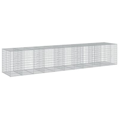 vidaXL Coș gabion cu capac, 550x100x100 cm, fier galvanizat