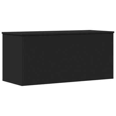 vidaXL Cutie de depozitare, negru, 100x42x46 cm, lemn prelucrat