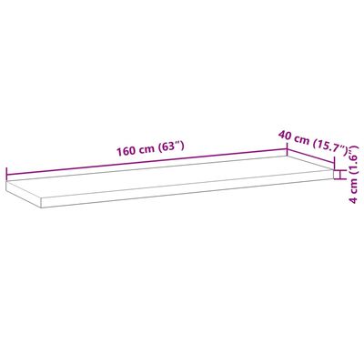 vidaXL Blat de masă 160x40x4 cm dreptunghiular lemn masiv de acacia