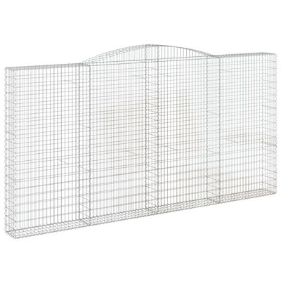 vidaXL Coșuri gabion arcuite 6 buc. 400x30x200/220 cm fier galvanizat