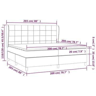 vidaXL Pat box spring cu saltea, roz, 200x200 cm, catifea