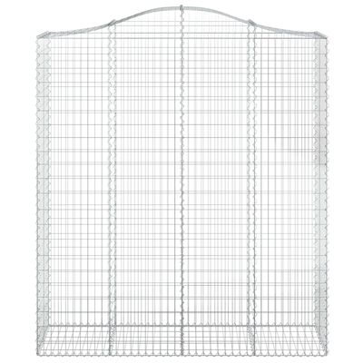 vidaXL Coșuri gabion arcuite, 7 buc, 200x50x220/240cm, fier galvanizat