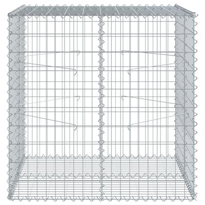 vidaXL Coș gabion cu capac, 100x100x100 cm, fier galvanizat