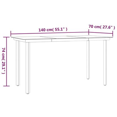 vidaXL Set mobilier de grădină, 5 piese, negru, oțel și textilenă