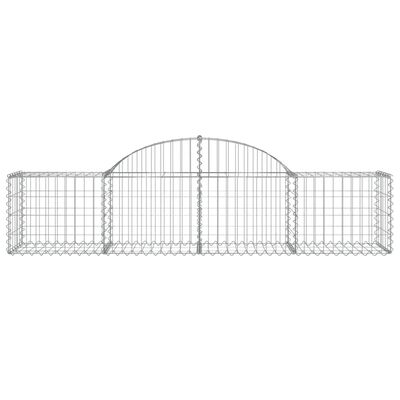 vidaXL Coșuri gabion arcuite 20 buc, 200x50x40/60 cm, fier galvanizat