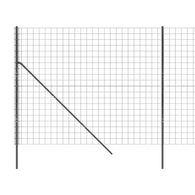 vidaXL Gard plasă de sârmă, antracit, 1,4x10 m, oțel galvanizat