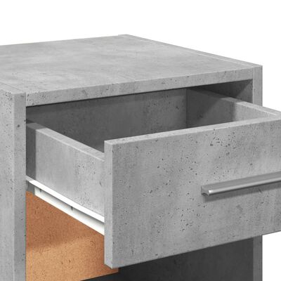vidaXL Noptieră, gri beton, 35x34x65 cm, lemn prelucrat