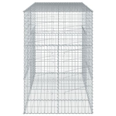 vidaXL Coș gabion cu capac, 200x100x150 cm, fier galvanizat