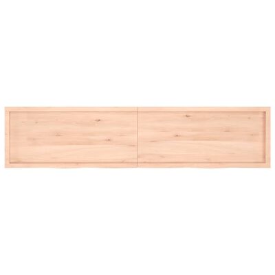 vidaXL Blat de masă, 220x50x(2-4) cm, lemn masiv de stejar netratat