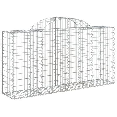 vidaXL Coșuri gabion arcuite 12 buc, 200x50x100/120cm, fier galvanizat