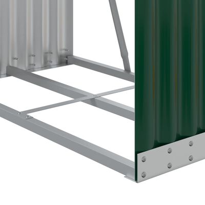 vidaXL Suport pentru bușteni verde 80x45x120 cm oțel galvanizat