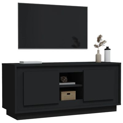 vidaXL Comodă TV, negru, 102x35x45 cm, lemn prelucrat