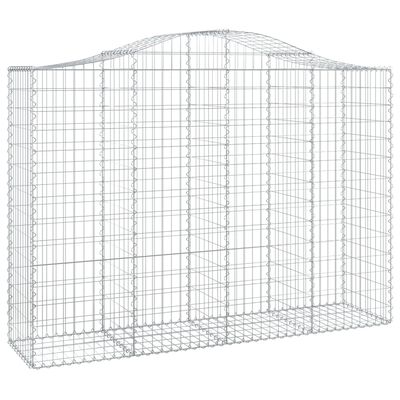 vidaXL Coșuri gabion arcuite 4 buc, 200x50x140/160 cm, fier galvanizat