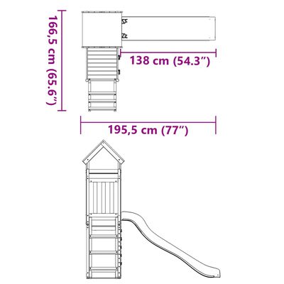 vidaXL Set de joacă pentru exterior, lemn de pin impregnat