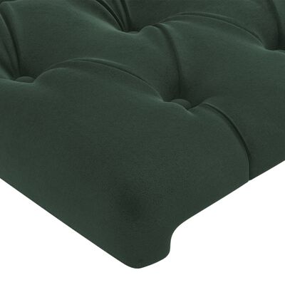 vidaXL Tăblii de pat, 2 buc, verde închis, 72x7x78/88 cm, catifea