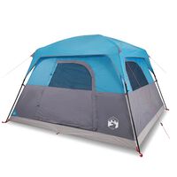 vidaXL Cabină cort de camping, 4 persoane, albastru, impermeabil