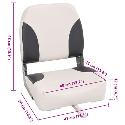 vidaXL Set scaun pliabil de barcă, 2 piese, spătar mic/centură fixare