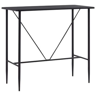 vidaXL Set mobilier de bar, 5 piese, negru, material textil